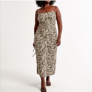 Abercrombie Floral Slip Column Midi Dress
